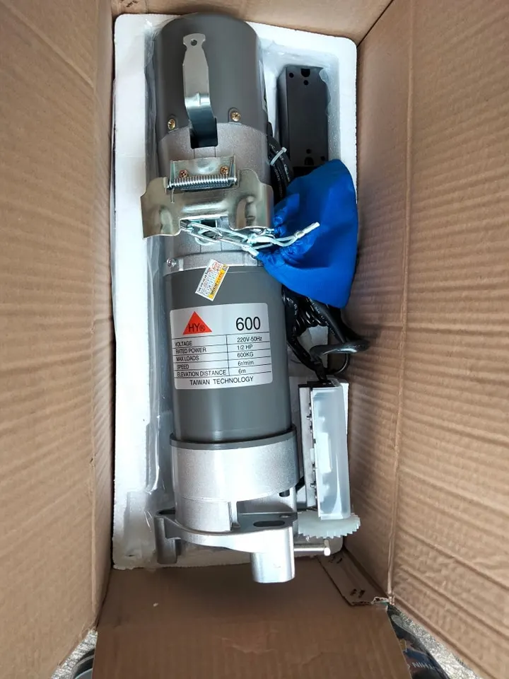 Motor cửa cuốn tải 600kg mới nguyên hộp